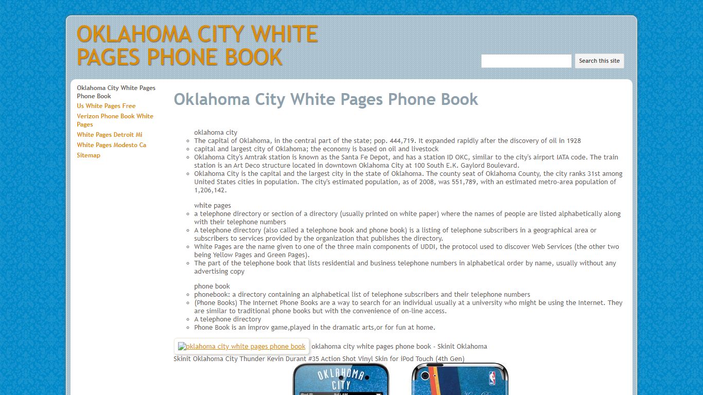 OKLAHOMA CITY WHITE PAGES PHONE BOOK - Google